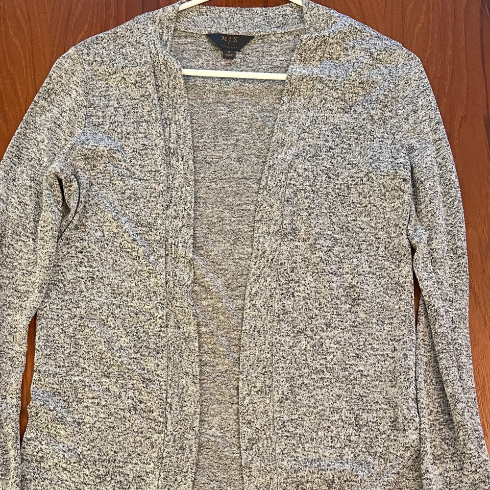 Mix by 41Hawthorn Light Gray Women's Open Front Cardigan